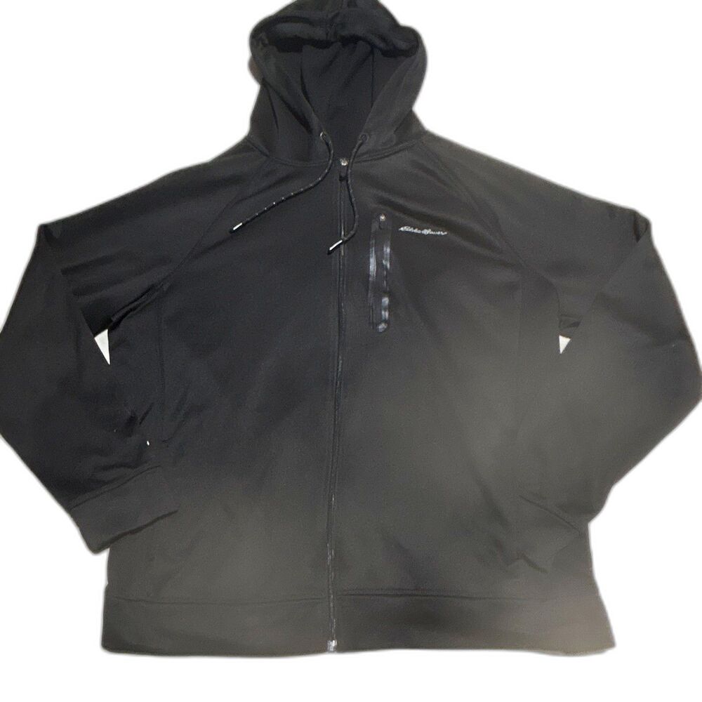 Eddie Bauer Mens XL Black First Ascent Motion FreeDry Full Zip Hoodie Jacket